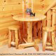 Two Stools and Round Table View of Cabin 262 (Tucked Away) at Eagles Ridge Resort at Pigeon Forge, Tennessee.
