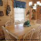 Dining Room View of Cabin 3 (Best Of Both Worlds) at Eagles Ridge Resort at Pigeon Forge, Tennessee.