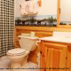 Bathroom View with Sink in Cabin 300 (Soaring Eagles) at Eagles Ridge Resort at Pigeon Forge, Tennessee.