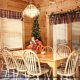 Dining Room View of Cabin 300 (Soaring Eagles) at Eagles Ridge Resort at Pigeon Forge, Tennessee.