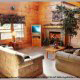 Living Room View of Cabin 300 (Soaring Eagles) at Eagles Ridge Resort at Pigeon Forge, Tennessee.