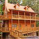 Outside front view in cabin 305 (Bear Right In) at Eagles Ridge Resort at Pigeon Forge, Tennessee.