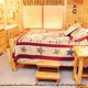 Country pine bedroom in cabin 307 (Eagles View) , in Pigeon Forge, Tennessee.