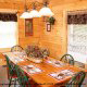 Country dining room in cabin 309 (Georges) at Eagles Ridge Resort at Pigeon Forge, Tennessee.