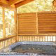 Deck with hot tub in cabin 309 (Georges) at Eagles Ridge Resort at Pigeon Forge, Tennessee.