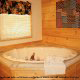 Private jacuzzi in cabin 309 (Georges) at Eagles Ridge Resort at Pigeon Forge, Tennessee.