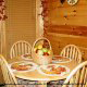 Country dining room in cabin 311 (Chanticleer) , in Pigeon Forge, Tennessee.