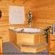 Private jacuzzi in cabin 312 (Bear Mountain Memories) at Eagles Ridge Resort at Pigeon Forge, Tennessee.