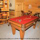 Game room with pool table in cabin 312 (Bear Mountain Memories) at Eagles Ridge Resort at Pigeon Forge, Tennessee.
