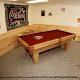 Game room with pool table in cabin 313 (Crosswinds) at Eagles Ridge Resort at Pigeon Forge, Tennessee.