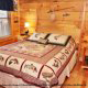 Bedroom View of Cabin 315 (Hillside Retreat) at Eagles Ridge Resort at Pigeon Forge, Tennessee.