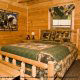 Bedroom View of Cabin 317 (The Cubby Hole) at Eagles Ridge Resort at Pigeon Forge, Tennessee.