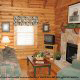 Living Room View of Cabin 45 (Critters Nest) at Eagles Ridge Resort at Pigeon Forge, Tennessee.