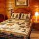 Country Bedroom View of Cabin 47 (Moody Blue) at Eagles Ridge Resort at Pigeon Forge, Tennessee.