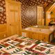 Bedroom View with Hot Tub of Cabin 49 (Dream View) at Eagles Ridge Resort at Pigeon Forge, Tennessee.