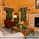 Living Room View of Cabin 49 (Dream View) at Eagles Ridge Resort at Pigeon Forge, Tennessee.