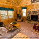 Living Room View of Cabin 57 (Bear Heaven) at Eagles Ridge Resort at Pigeon Forge, Tennessee.