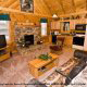 Living Room View of Cabin 57 (Bear Heaven) at Eagles Ridge Resort at Pigeon Forge, Tennessee.
