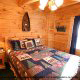 Bedroom View of Cabin 6 (On Eagles Wings) at Eagles Ridge Resort at Pigeon Forge, Tennessee.