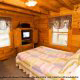 Bedroom View of Cabin 64 (Heavenly Peace) at Eagles Ridge Resort at Pigeon Forge, Tennessee.