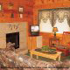 Cozy country furnished living room in cabin 65 (Eagles Point), in Pigeon Forge, Tennessee. 