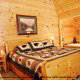 Bedroom View of Cabin 66 (Lil Bit Of Heaven) at Eagles Ridge Resort at Pigeon Forge, Tennessee.