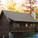 Sunset View of Cabin 66 (Lil Bit Of Heaven) at Eagles Ridge Resort at Pigeon Forge, Tennessee.