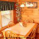 Dining Room View of Cabin 71 (Simple Pleasure) at Eagles Ridge Resort at Pigeon Forge, Tennessee.