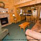 Living Room View of Cabin 74 (Gerralds Chalet) at Eagles Ridge Resort at Pigeon Forge, Tennessee.