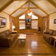 Wow majestic vaulted ceilings say it all in cabin 79 (Robyns Nest), in Pigeon Forge, Tennessee.