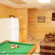 Game room with pool table in cabin 812 (Eagles Perch) , in Pigeon Forge, Tennessee.