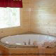 Private jacuzzi in cabin 815 (As Good As it Gets) at Eagles Ridge Resort at Pigeon Forge, Tennessee.