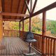Back Porch View of Cabin 816 (Almost Paradise) at Eagles Ridge Resort at Pigeon Forge, Tennessee.