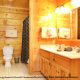 Bathroom View of Cabin 816 (Almost Paradise) at Eagles Ridge Resort at Pigeon Forge, Tennessee.