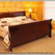 Bedroom with King Size Bed in Cabin 816 (Almost Paradise) at Eagles Ridge Resort at Pigeon Forge, Tennessee.