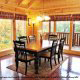 Dining Room View of Cabin 816 (Almost Paradise) at Eagles Ridge Resort at Pigeon Forge, Tennessee.