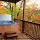 Hot Tub on Deck in Cabin 816 (Almost Paradise) at Eagles Ridge Resort at Pigeon Forge, Tennessee.