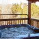 Hot Tub on Deck in Cabin 817 (Tranquility) at Eagles Ridge Resort at Pigeon Forge, Tennessee.