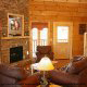 Living Room View of Cabin 817 (Tranquility) at Eagles Ridge Resort at Pigeon Forge, Tennessee.