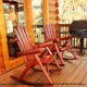 Back porch with rocking chairs in cabin 818 (Eagles Dream) , in Pigeon Forge, Tennessee.