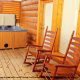 Private hot tub on deck in cabin 818 (Eagles Dream) , in Pigeon Forge, Tennessee.