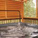 Outdoor hot tub in cabin 819 (mountain majesty) at Eagles Ridge Resort at Pigeon Forge, Tennessee.