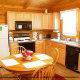 Kitchen View of Cabin 82 (The Wolves Den) at Eagles Ridge Resort at Pigeon Forge, Tennessee.