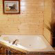 Private corner jacuzzi in cabin 826 (Cozy Cabin) , in Pigeon Forge, Tennessee.