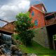 Outside View with water fall - Cabin 832 (Lakeside Hideaway) at Eagles Ridge Resort at Pigeon Forge, Tennessee.