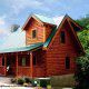 Front View of Cabin 832 (Lakeside Hideaway) at Eagles Ridge Resort at Pigeon Forge, Tennessee.