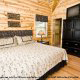 Bedroom View of Cabin 834 (Lakeside Getaway) at Eagles Ridge Resort at Pigeon Forge, Tennessee.