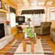 Living Room View of Cabin 835 (Lakeside Romance) at Eagles Ridge Resort at Pigeon Forge, Tennessee.