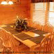 Country dining room in cabin 838 (Tennessee Escape) at Eagles Ridge Resort at Pigeon Forge, Tennessee.