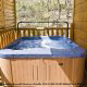 Hot Tub on Deck in Cabin 842 (Bearfoot Corner) at Eagles Ridge Resort at Pigeon Forge, Tennessee.